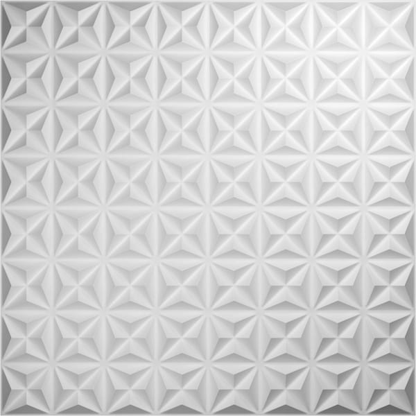 Ekena Millwork Coralie EnduraWall Decorative 3D Wall Panel, White, 19 5/8"W x 19 5/8"H WP20X20CIWH - main
